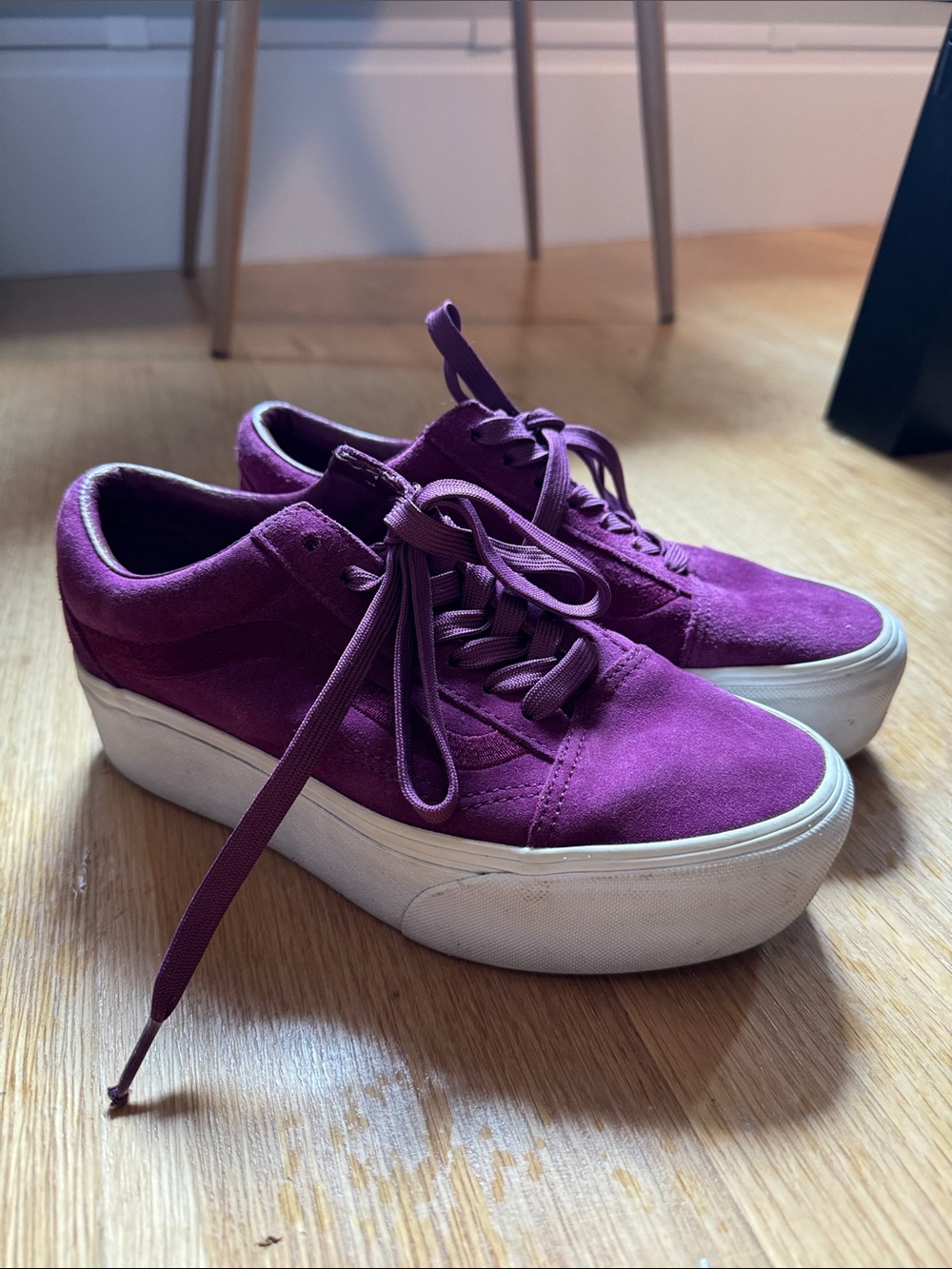 Vans Women’s Purple Platform Suede Sneakers